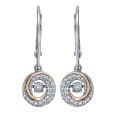 925 Silber baumeln Ohrringe mit Tanz Diamant Schmuck